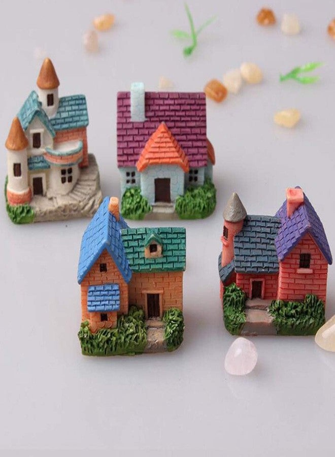 Ascension Pack of 4 Miniature Toy Huts/Houses/Cottages for Dollhouse Decor Fairy Garden House Cute Miniatures Garden Decoration Gifts for Kids - Image 2